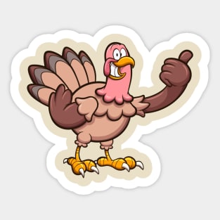 Cartoon Turkey Sticker